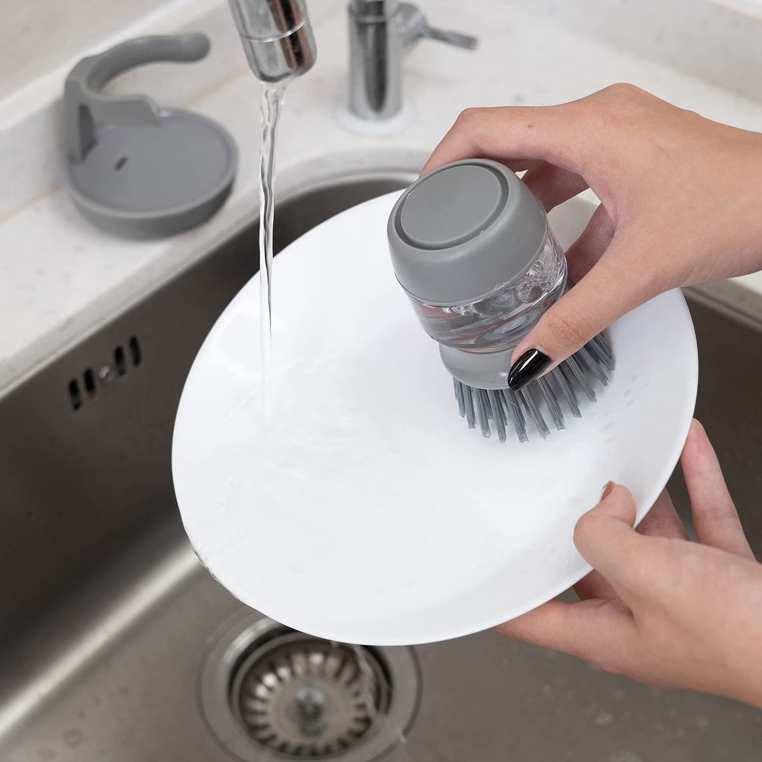 TrimorGadgets™ Dish brush dispenser